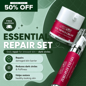 Skinmath Essential Repair Set cream with nourishing ingredients for skin hydration and repair, shown in the image.